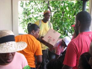 Image #43 - Hurricane Tomas Relief Effort (Distribution of goods in Soufriere Town)